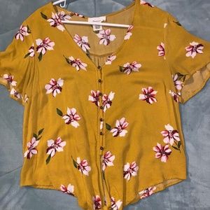 Yellow Floral Shirt